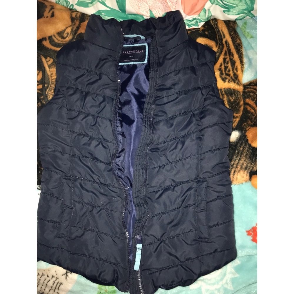 Navy blue puffer vest